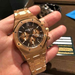 Luxury Mens Mechanical Watch äkta serie 26331or oo. 1220 eller. 02 armbandsur 18k Rose Gold Swiss ES -märke