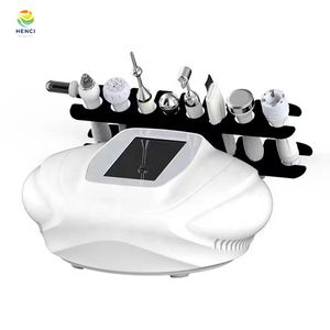 8 em 1 Microdermoabrasão de alta frequência Massagem facial Oxigênio Máquina de limpeza profunda/lavadora de pele ultrassônica Equipamento de beleza RF