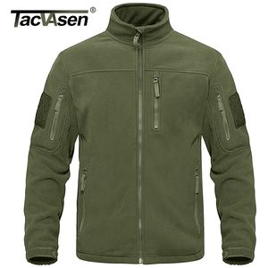 Jackets masculinos Tacvasen Full Zip Up Exército Tático Jacket Militar Térmico Quente Casacos Mens Safari O Outwear Windbreaker 220906