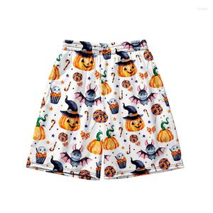 Herrshorts 2022 Summer Seaside Beach Stor storlek L￶st pumpa Pumpkin Holiday 3D Tryckta byxor