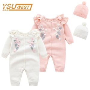 Rompers YSU Kids Spring Autumn Girl Embroidery Hat Baby Born Clothes 220905