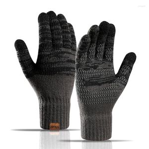 Cycling Gloves Touch Screen For Winter Wool Knitted Men's Female Warm Mitten Outdoor Driving Cold-proof Glove Guantes Mitt