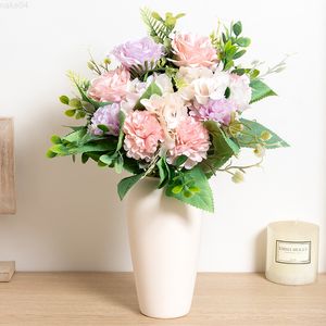 Faux Floral Greenery New Artificial Hydrangea Flowers Home Wedding Decoration High Quality Bride Company Bouquet Fake Flower Accessories Spring J220906