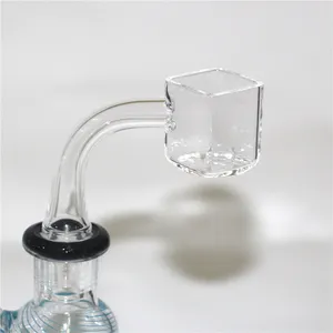 New Smoking Square Quartz Bangers per bong dab rig water pipe 10mm 14mm 18mm maschio femmina domeless quarzo banger nail con giunto trasparente