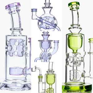 Vintage Seed of Life Perc Glass Bong Hookah Fumage Pipe pode colocar o logotipo do cliente pela DHL UPS CNE