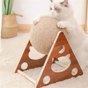 Móveis de gato arranhões Kitten Scretanding Board Sisal corda Ball Toy S Scratch Pet Moer Patchs Supplies S Toys 220906