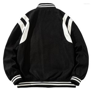 Männer Jacken 2022 Ankunft Top Mode Lässig Baumwolle Einreiher Rib Sleeve Bomber Jacke Männer Baseball Uniform Schwarz Weiblich Männlich