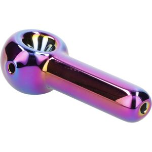 Latest Colorful Rainbow Thick Glass Pipes Portable Design Spoon Bowl Dry Herb Tobacco Filter Bong Handpipe Handmade Oil Rigs Smoking DHL Free