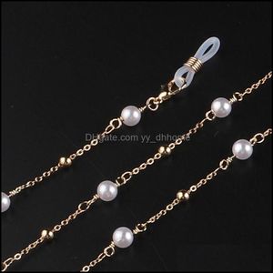 Okulary łańcuchy luksusowe ręcznie robione eleganckie perłowe szklanki z koralikami łańcuch okulary przeciwsłoneczne Smycz Smycz
