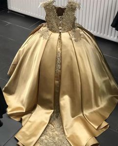 2022 Flor Girls Dress Dress Crystal Pageant Dresses vestido de bola mi￧anzinha roupas infantis roupas pequenas filhos de anivers￡rio BC1423 GB0906