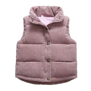 Weste Herbst Jungen Mädchen Hochwertige Cord Weste Winter Warm Verdicken Weste Oberbekleidung Kinder Jacken Teenager Kinder Baumwolle Kleidung 220905