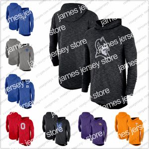 Açık Ceket Hoodies Erkekler NCAA Duke Blue Devils 2019 kenar çizgisi uzun kollu kapüşonlu performans üst kraliyet siyah gri boyutu S-3XL