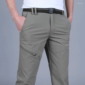 Calça masculina masculina as calças leves à prova d'água masculinas machos machos machos trabalham rápida e casual verão caro militar fino