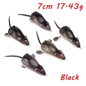 Wholesale mouse bait for sale - Group buy 5pcs cm g Mouse Silicone Soft Baits Lures Double Hook Fishing Hooks Pesca Tackle B7