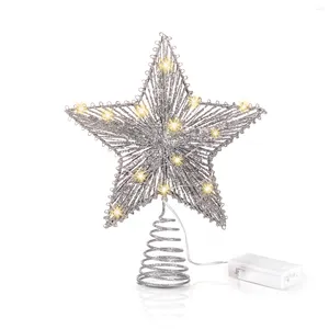 Natal Em Julho venda por atacado-Decorações de Natal x cm em forma de estrela Lâmpada de Natal Topper Toppers para árvores em julho Chritmas