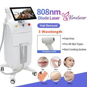 Nyaste högeffekt Diode Laser Hårborttagningsmaskin 755NM 808NM 1064NM 30 miljoner skott 3 våglängd 808 för skönhetssalongutrustning