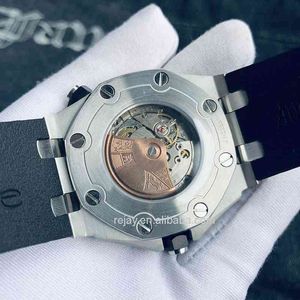 Luxury Oak Watch for Men Movimento Mecânico Automático Blue Dial Series Mens 15710 relógios de aço inoxidável