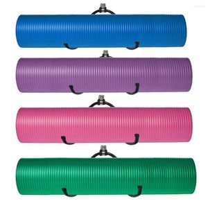 Hooks 4 Wall Mount Yoga Mat Foam Roller & Towel Rack Holder For Fitness Class Home Gym