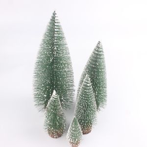 Mini Pine Tree Desktop Decoration Diy Christmas Tree White Cedar Ornamentos de férias presentes B6