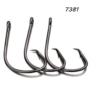 Wholesale circle hooks fishing resale online - 200 Pieces Sizes Sport Circle Hook High Carbon Steel Barbed Hooks Fishhooks Fishing Gear Pesca Tackle Accesso216E