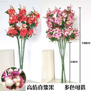 Faux Floral Greenery Simulation Berry Bouquet Long Branch ягода поддельный цветок длинная ветвь гидрангея ягода гостиная