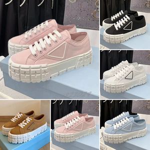 Designer Sneakers Gabardine Nylon Casual Shoes Brand Wheel Trainers Luxury Canvas Sneaker Lnspired Motorcykelhjul Plattform Solid H￶jd Sko Z66