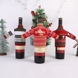 Decorazione natalizia set di bottiglie di vino rosso Personalità in lana antigelo