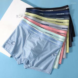 MUITAS PONTES MAN Boxer Roupa Roupa Men Mesh de seda de seda ICE