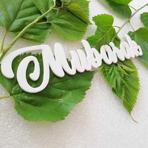 Party Decoration Personalized Baby Shower Name Signs Custom Children Wall Decor White Acrylic Wooden Letters Names / Letter