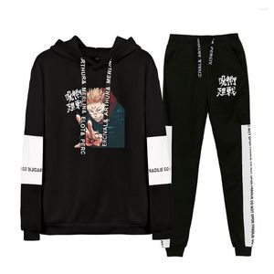 Мужские спортивные костюмы Jujutsu Kaisen Hoodie Unisex Crestuit два часа набор с длинным рукавом мужские толсты