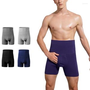 Mutande Uomo Inverno Vita alta Boxer Cotone Caldo Biancheria intima termica Pantaloncini Uomo Anti-roll Edge Wear Gamba lunga da uomo Taglie forti