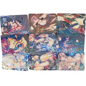 Card Games 9pcs/Set Anime Pretty Girl Flash Yu-Gi Kawaii UR Series Special Bullet Lithography Game Collection Gift Toy T220905
