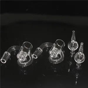 smoking Quartz Banger nail cyclone riptide carp cap quartz bead ball set 90 degree thick bottom dab rigs glass bong