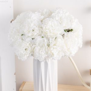 Faux Floral Greenery Beautiful Peony Artificial Flowers Bouquet Pink Large Silk Flower Fake Flower Home Wedding Centerpieces Decor Living Room Bedroom J220906