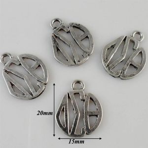 Wholesale delta charms resale online - Charms Whole a antique silver plated greek letter Sorority delta sigma theta connector pendant Factory e313S