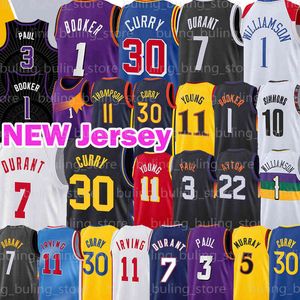 Phoenix Suns Brooklyn Nets Golden State Warriors Devin 1 Booker Jersey Chris 3 Paul Trae 11 Jovem Kevin 7 Durant Antetokounmpo Basquete Deandre Giannis Ayton Curry Harden Irving