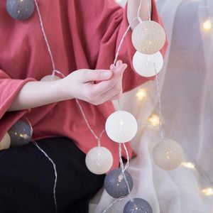 Strings Christmas Fairy Indoor Outdoor Colorful Balls Hanging Home Decoration Romantic Wedding LED Light String Bedroom Garden Party