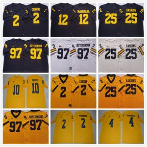 NCAA Michigan Wolverines College Football Jerseys 46 George 2 Corum 12 McNamara 25 Haskins 97 Hutchinson 25 Haskins Woodson 4 Harbaugh 10 Brady 21 Howard Jersey