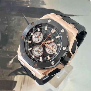 Najwyższej jakości designerski zegarek luksusowy mechaniczny 0ak offshore Series Rose Gold Swiss ES BrandWatch B83X