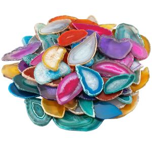 Steinpolierte Achat-Leuchttischscheiben, Geode-Plattenkarten, 12er-Pack, Drop-Lieferung 2022, Dhgirlsshop Amisb