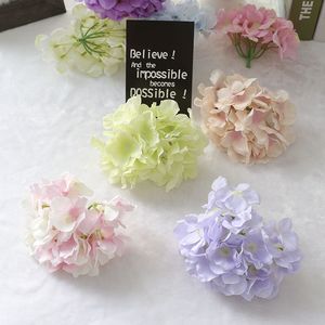 Faux Floral Greenery 5Pcs10Pcs Colorful Decorative Flower Head Artificial Silk Hydrangea Diy Home Party Wedding Arch Background Wall Decorative J220906
