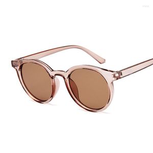 Sunglasses Vintage Black Cat Eye Women Brand Designer Round Female Transparent Jelly Color Mirror