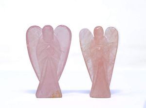 Stone Rose Angel Wings Crystal ręcznie kanapana kieszeń dla szczęścia duchowe reiki uzdrowienie zmartwienie figurka posąg pokoju dekoracje gif bdesybag amzw5