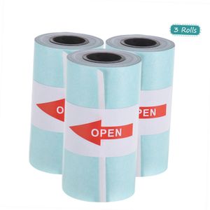 Printable Label Sticker Paper Roll Direct Thermal Paper with Self-adhesive 3Rolls 57x30mm for PeriPage A6 Pocket Thermal Printer Mini Photo Printer