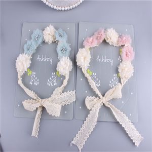 Baby Girls Lace Hair Accessories Flower Headband Newborn Hairband Kids Photography Props Headwear 20220906 E3