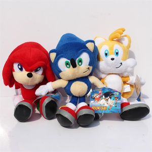 Wholesale tails sonic plush toy for sale - Group buy 3pcs set New Arrival Sonic the hedgehog Sonic Tails Knuckles the Echidna Stuffed Plush Toys With Tag cm Shippng237Q