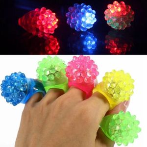 Anello a bolle lampeggiante Rave Party lampeggiante Soft Jelly Glow Cool Led Light Up P0906