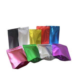 Ziplock Do Ouro Bolsas De Lona venda por atacado-Mylar Bags Vários tamanhos verde fosco azul ouro branco preto alumínio plástico sacos de embalagem de zíper