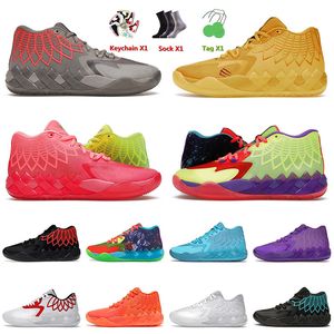 Lamelo Ball Rick and Morty Basketball Shoes Rock Ridge Red Metallic Gold Beige MB.01 Black Blast Queen City Galaxy Men Treakers Sneakers 40-46