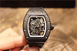 Richa Milles Wristwatch Watch Mechanical Watch Skeleton Hollowed For Bottom Multifuncional RM11 Relógios de luxo automáticos de homens